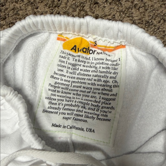 Aviator Nation White Joggers with Colorful Smiley Faces - Picture 4 of 5